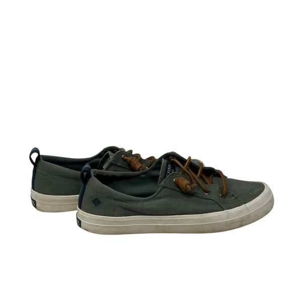 SPERRY green canvas Crest Vibe DUCK MONTAN Sneaker Size 6 - Picture 8 of 11